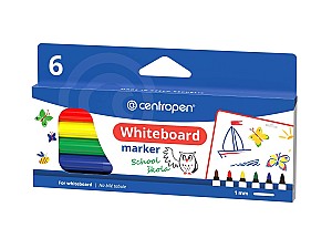 Set markere Whiteboard Centropen 2507, 1-2 mm, 6 culori
