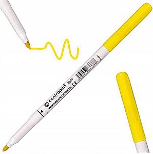 Marker Whiteboard Centropen 2507, 1-2mm, galben