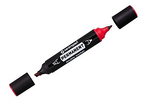 Marker permanent Centropen 1666, 1,1-4 mm, 2 parti, rosu