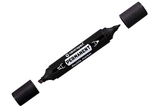 Marker permanent Centropen 1666, 1,1-4mm, 2 parti, negru