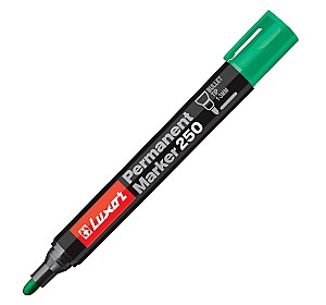 Маркер перманентный LUXOR 250 3454, 1-3мм, зеленый