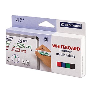 Set markere Whiteboard Centropen 8559, 2,5mm, 4 culori