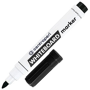 Marker Whiteboard Centropen 8569, 1-4,5mm, negru, virf tesit