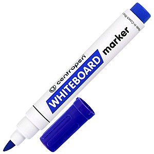 Marker Whiteboard Centropen 8569, 1-4,5mm, albastru, virf tesit