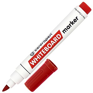 Marker Whiteboard Centropen 8569, 1-4,5mm, rosu, virf tesit