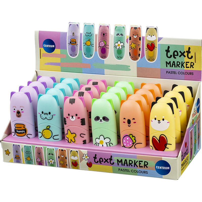 Marker text Centrum Mini Cat Pastel 80780, 1-5 mm, asortat