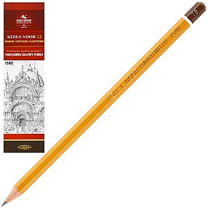 Карандаш чернографитный Koh-I-Noor 1500, 7B, шестигранный