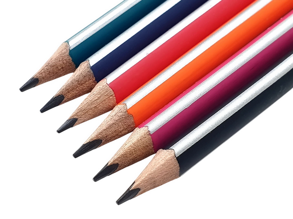 Creion grafit cu radiera MARCO 9001E HB triunghiular, asortat