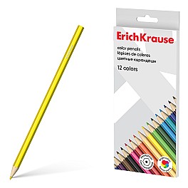 Creioane colorate 12 cul. Erich Krause 50529 hexagonale