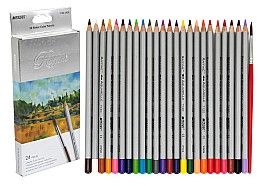 Карандаши акварельные 24 цв. MARCO Raffine 7120-24CB шестигранные, с кистью