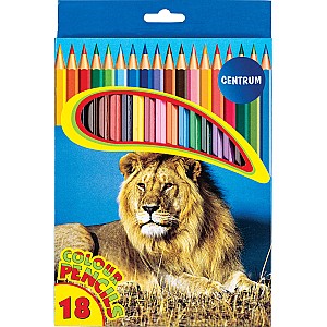 Creioane colorate ZOO 80170 hexagonale 18 culori