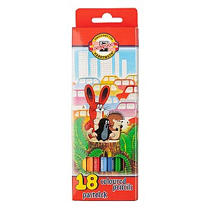 Creioane colorate K-I-N 3653 Cartita, hexagonale, 18 culori