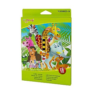 Creioane colorate Yalong 18 culori 830023-18YL hexagonale