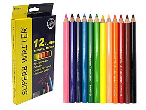 Creioane colorate Superb Writer-Marco 4400 JUMBO, hexagonale, 12 culori