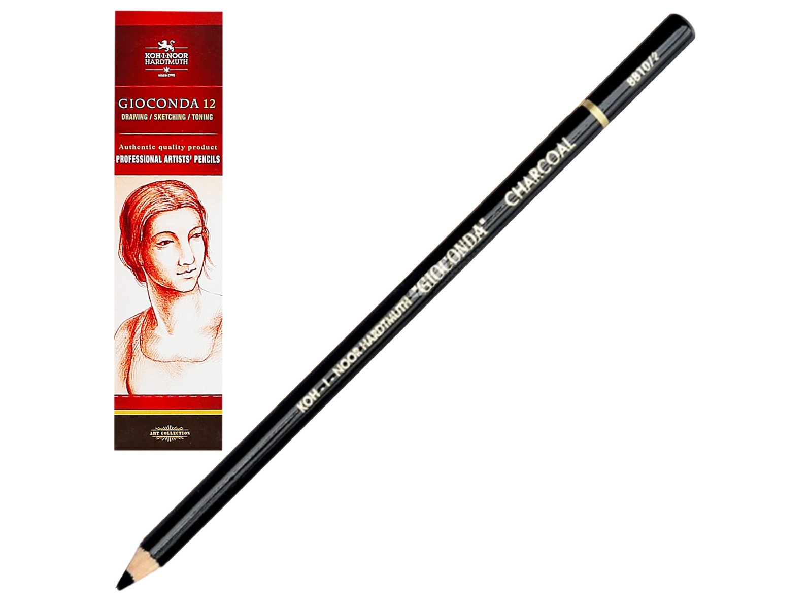 Карандаш угольный Koh-I-Noor 8810 2-med Gioconda, круглый