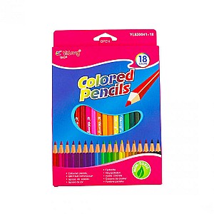 Creioane colorate Yalong 830041-18YL, triunghiulare, 18 culori