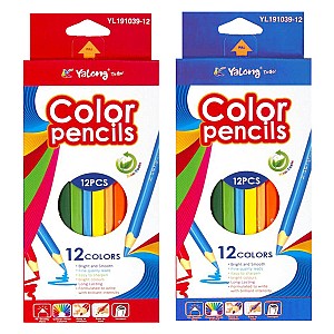 Карандаши масляные Yalong 95086-12, шестигранные, 12 цветов