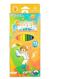 Creioane colorate 211012-12YL, triunghiulare, 12 culori