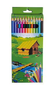 Creioane colorate ST04205 hexagonale, 12 culori