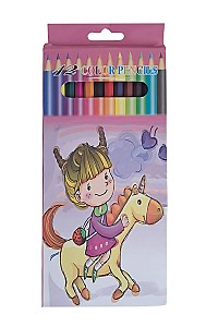 Creioane colorate ST04208 hexagonale, 12 culori