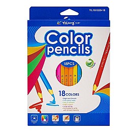 Creioane colorate 18 cul. Yalong 191039-18YL triunghiulare