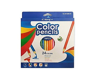 Creioane colorate Yalong 24 culori 191039-24 YL triunghiulare