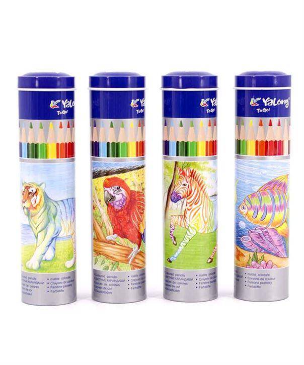 Карандаши цветные, 830043-12 YL, трехгранные, 12 цветов