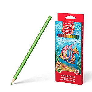 Creioane colorate ErichKrause ArtBerry 32880, hexagonale, 24 culori