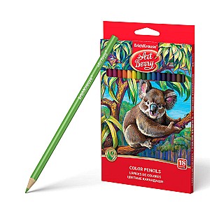 Creioane colorate ErichKrause ArtBerry 32881, triunghiulare, 18 culori