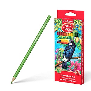 Creioane colorate ErichKrause ArtBerry 32480, triunghiulare, 24 culori