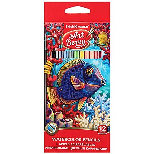 Creioane colorate acuarela ErichKrause 32485 ArtBerry 12 culori