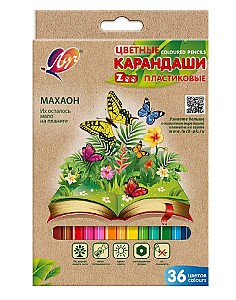 Creioane colorate LUCI 36 culori ZOO, hexagonale