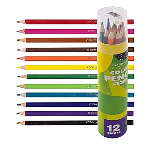 Creioane colorate Yalong 12 culori 211073-12YL triunghiulare