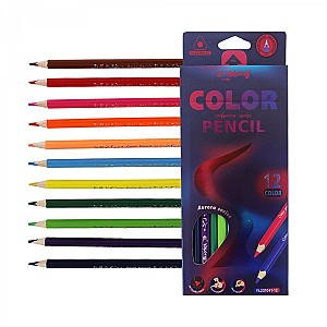 Creioane colorate Yalong 12 culori 231041-12YL triunghiulare