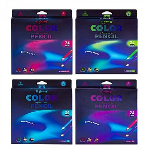 Creioane colorate Yalong 24 culori 231041-24YL triunghiulare