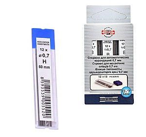Rezerva creion mecanic Koh-I-Noor 4162, H, 0,7mm, 12 bucati