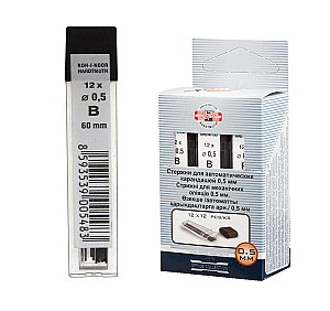 Rezerva creion mecanic Koh-I-Noor 4152, B, 0,5mm, 12 bucati