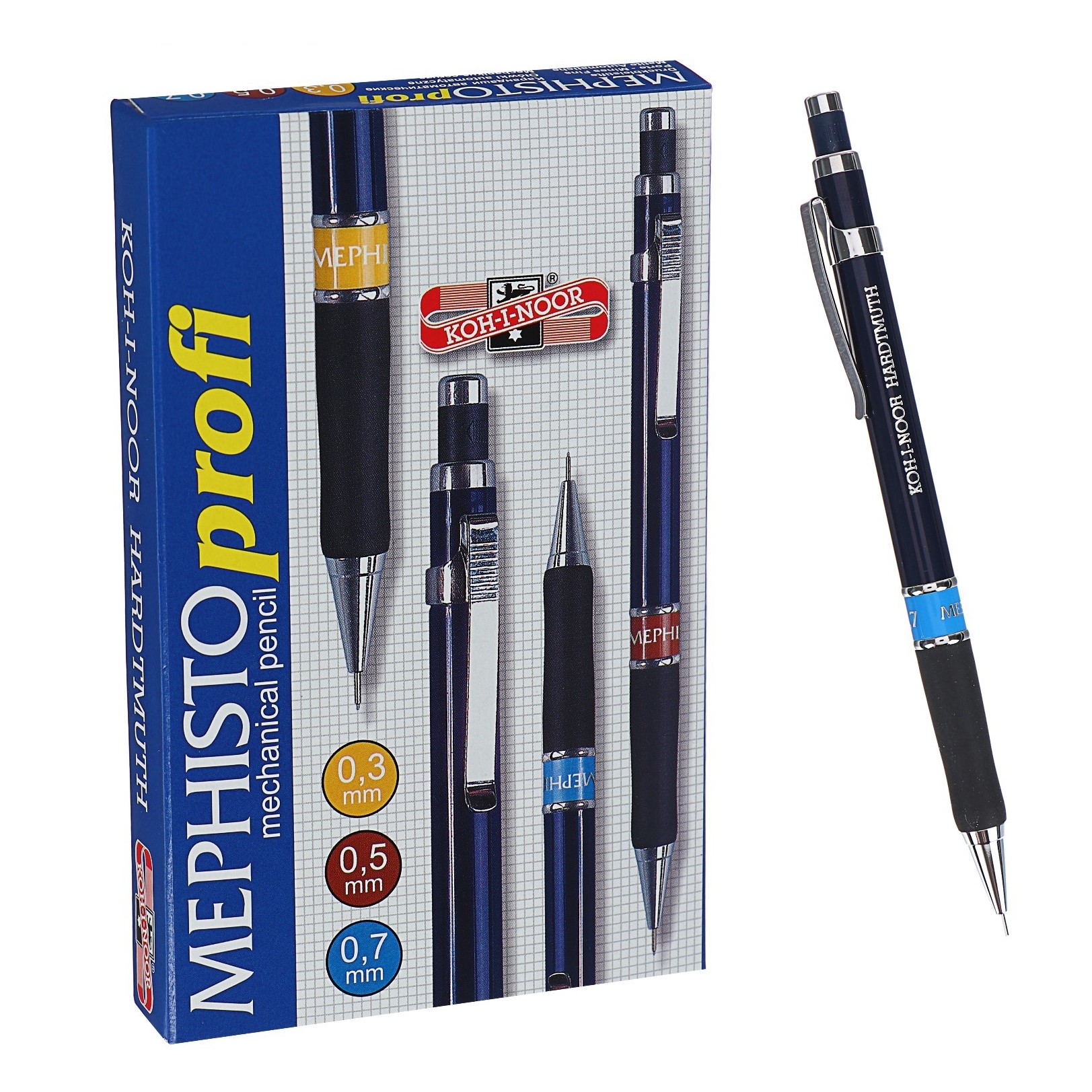 Карандаш механический Koh-I-Noor 5055 Mephisto Profi, 0.7 мм, B, темно-синий