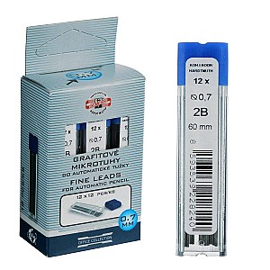 Rezerva creion mecanic Koh-I-Noor 4162, 2B, 0,7mm, 12 bucati