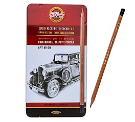 Set creioane simple Koh-I-Noor 1512N, 8B-2H, hexagonale, 12 bucati