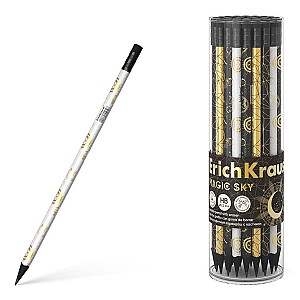 Creion simplu ErichKrause 55259 Magic Sky HB, triunghiular, cu radiera