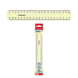 Rigla din plastic  20 cm Erich Krause Classic 49546 galbena