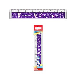 Rigla din plastic  15 cm Erich Krause Cute&Pretty 55487