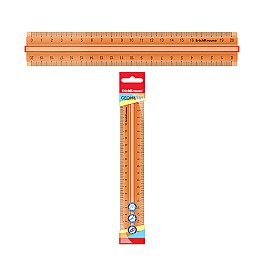 Rigla cu suport din plastic  20 cm Erich Krause Neon 55518 portocaliu