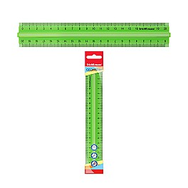 Rigla cu suport din plastic  20 cm Erich Krause Neon 55519 verde