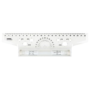 Rigla cu rola din plastic STAMM 22cm LR10