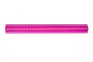 Rigla din plastic ST02073, 30 cm, cu maner