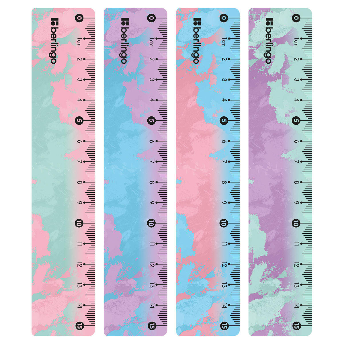 Линейка пластиковая Berlingo 15 см PR00015 Haze ассорти