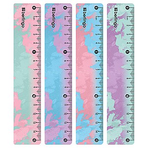 Rigla din plastic Berlingo 15 cm PR00015 Haze asortata
