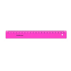 Rigla din plastic ErichKrause 20 cm 52999 roz